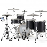 EFNOTE 5X Electronic Drum Set - Black Oak / Hardware Set & Artesia Accessory Pack & HiHat Stand