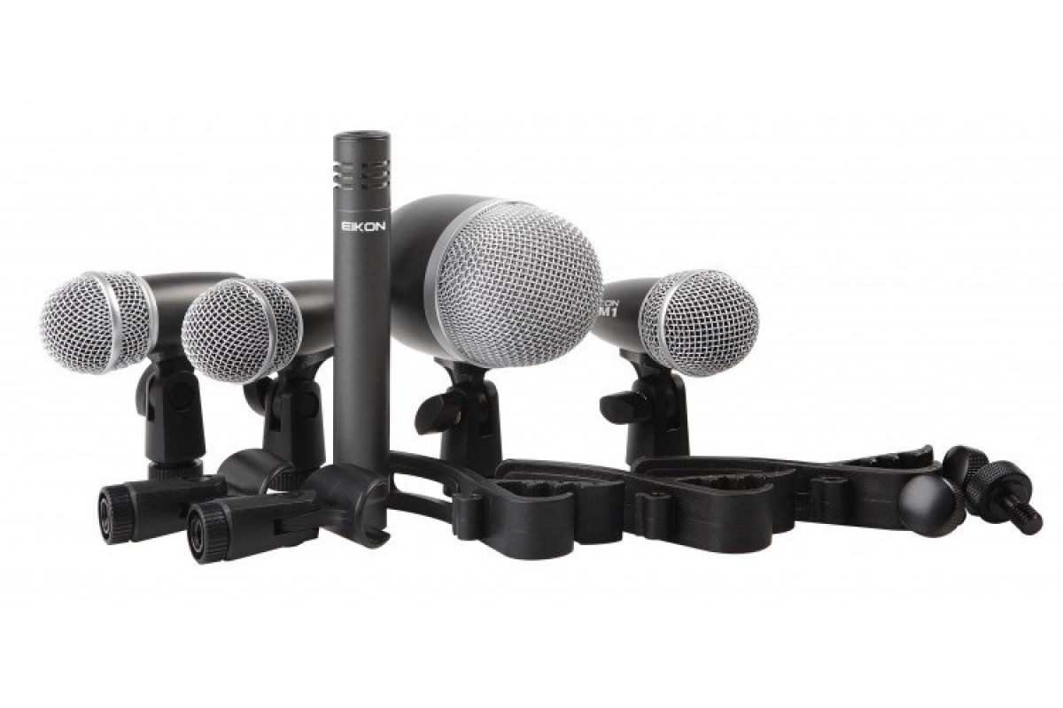 Eikon DMH5XL - 5 Piece Drum Microphone Set with Case