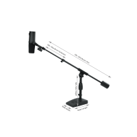 Gator Frameworks GFW-MIC-0822 Telescoping Boom Mic Stand Podcasting & Bass Drum