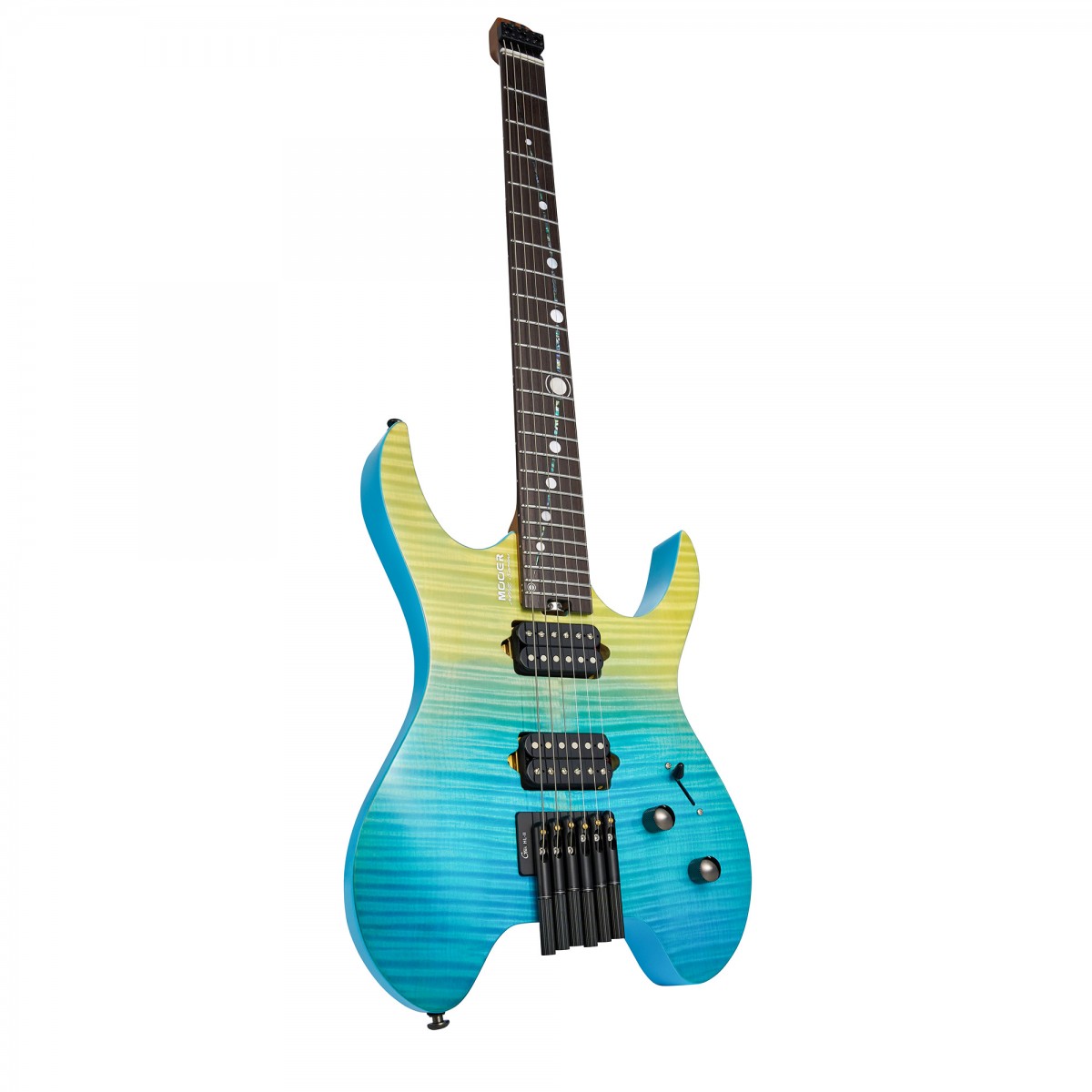 Mooer MHL 100 Headless Electric Guitar (Blue Burst)