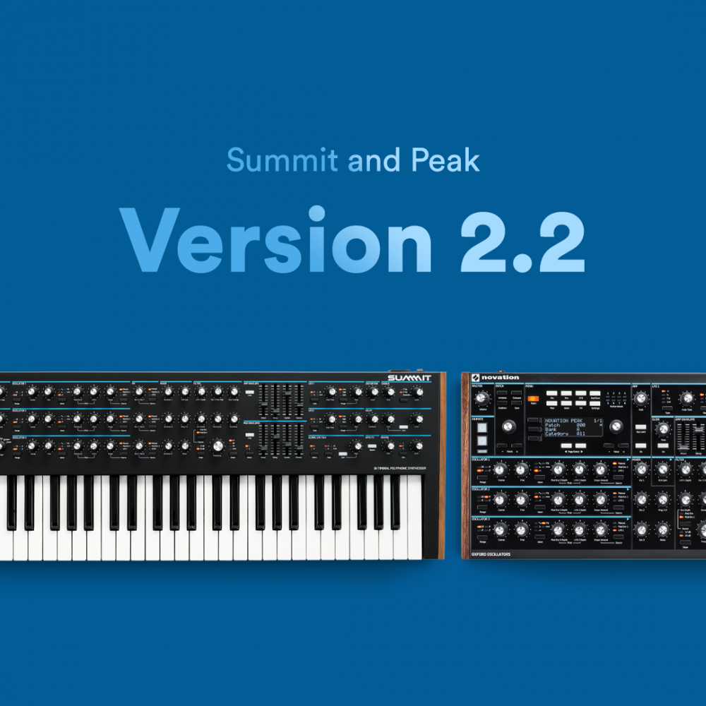 Novation Announces Firmware v2.2 for Summit and Peak
