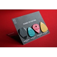 Rombo Guitar Pick Set - Try Out Mix (4 Picks - 0.45 mm, 2.0mm, 0.75mm and 1.25mm) - Mixed Colors