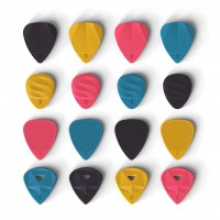 Rombo Guitar Pick Set - Waves (4 Picks - 1.25 mm) - Mixed Colors