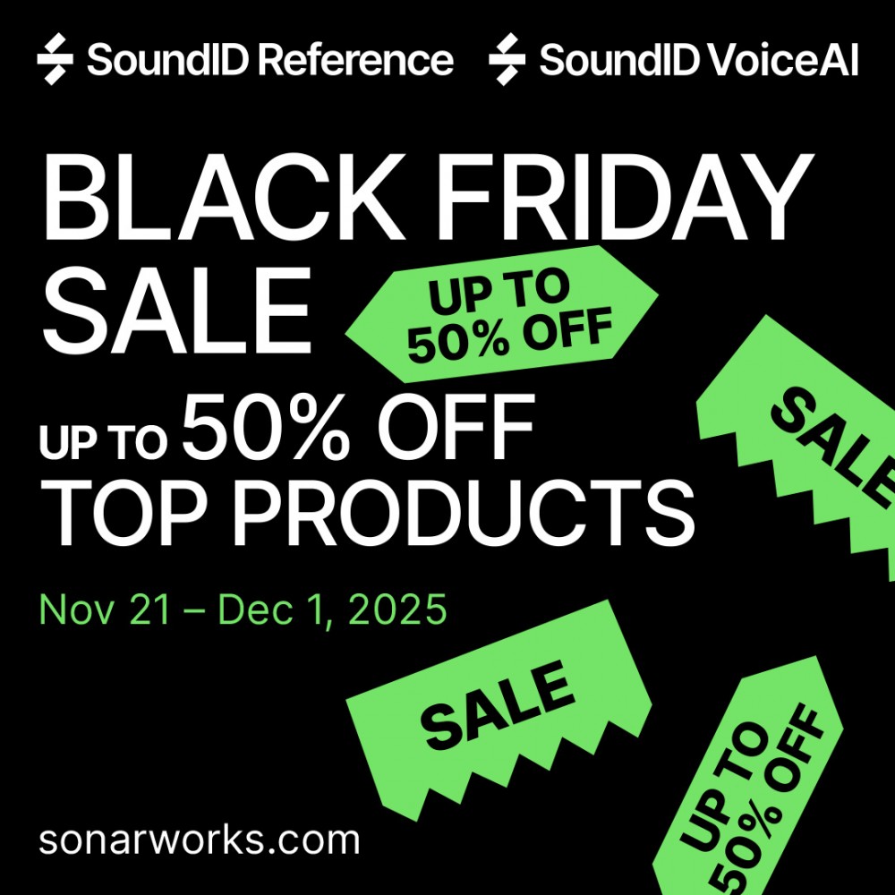 Sonarworks Black Friday Sale 2025