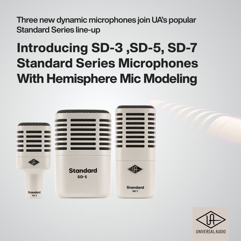 UA Launches Three New Standard Series Microphones with Hemisphere Mic Modeling