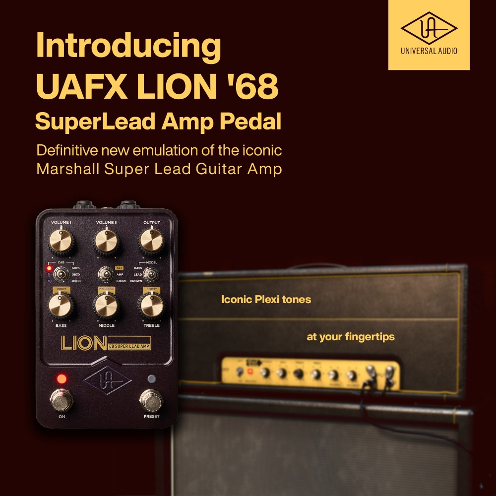 Universal Audio  launches New UAFX Lion 68 Super Lead Amp Pedal