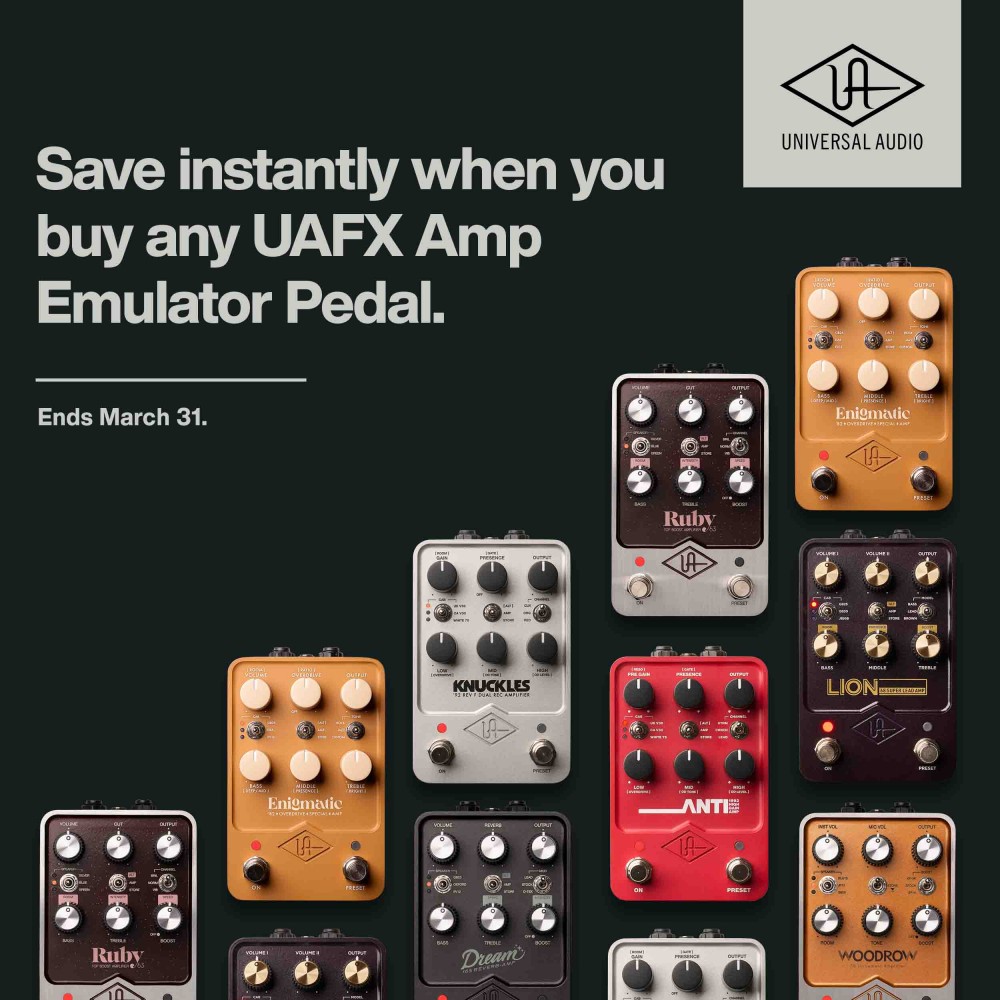 Huge Savings on UAFX  Guitar Amp Pedals (Mar 2026)
