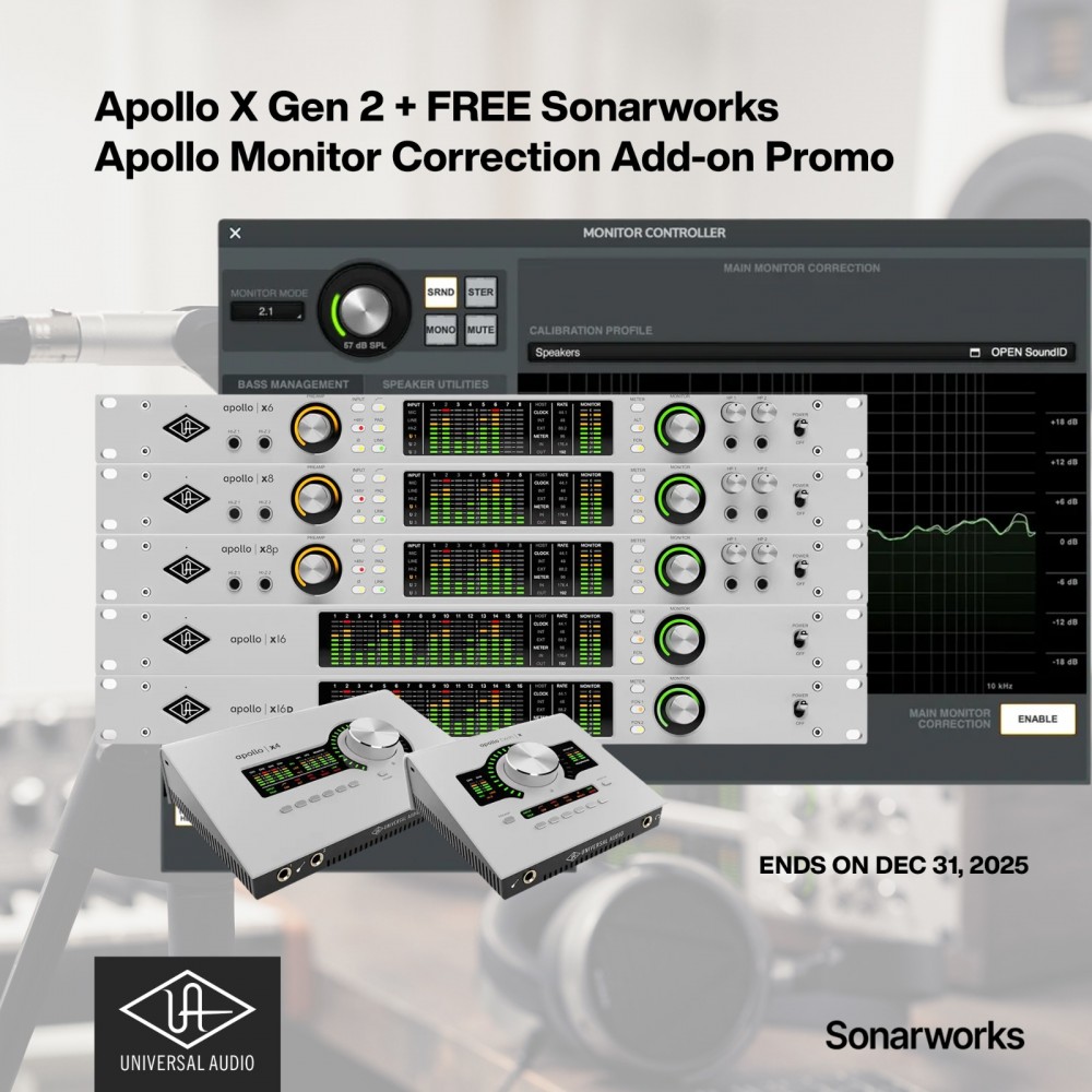 Apollo X Gen 2 + FREE Sonarworks Apollo Monitor Correction Add-on Promo
