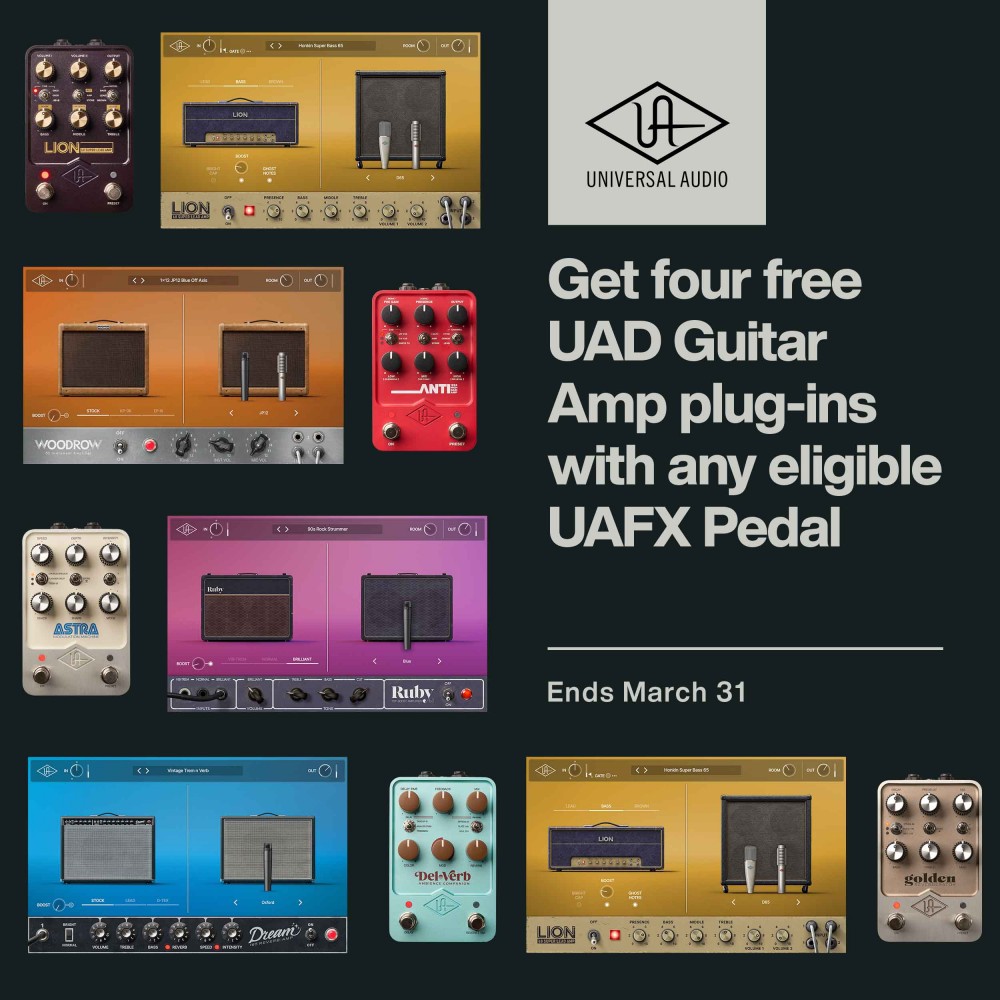 UAFX + Free UAD Guitar Amp Bundle Promo
