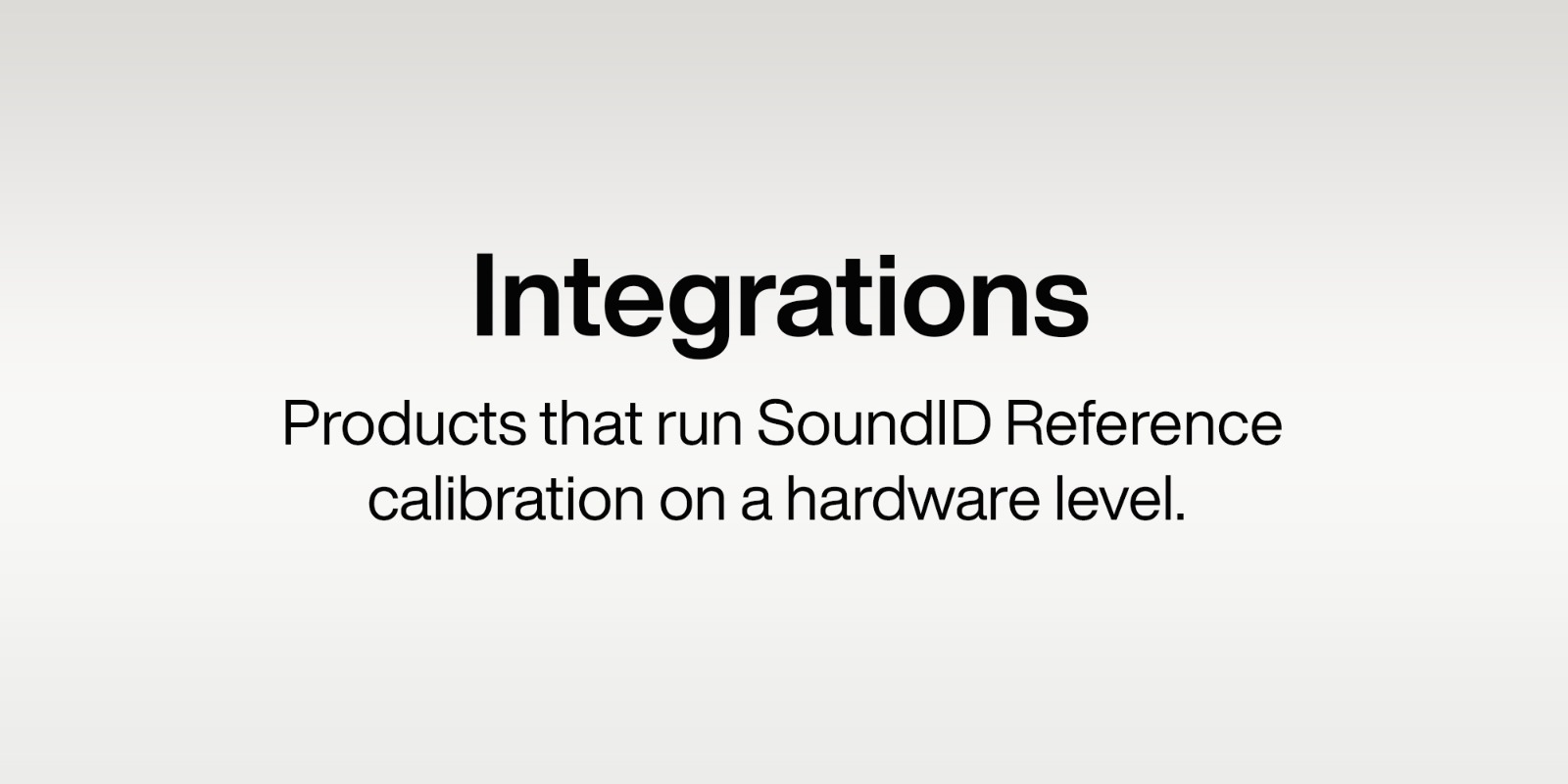 Sound Id Integrations